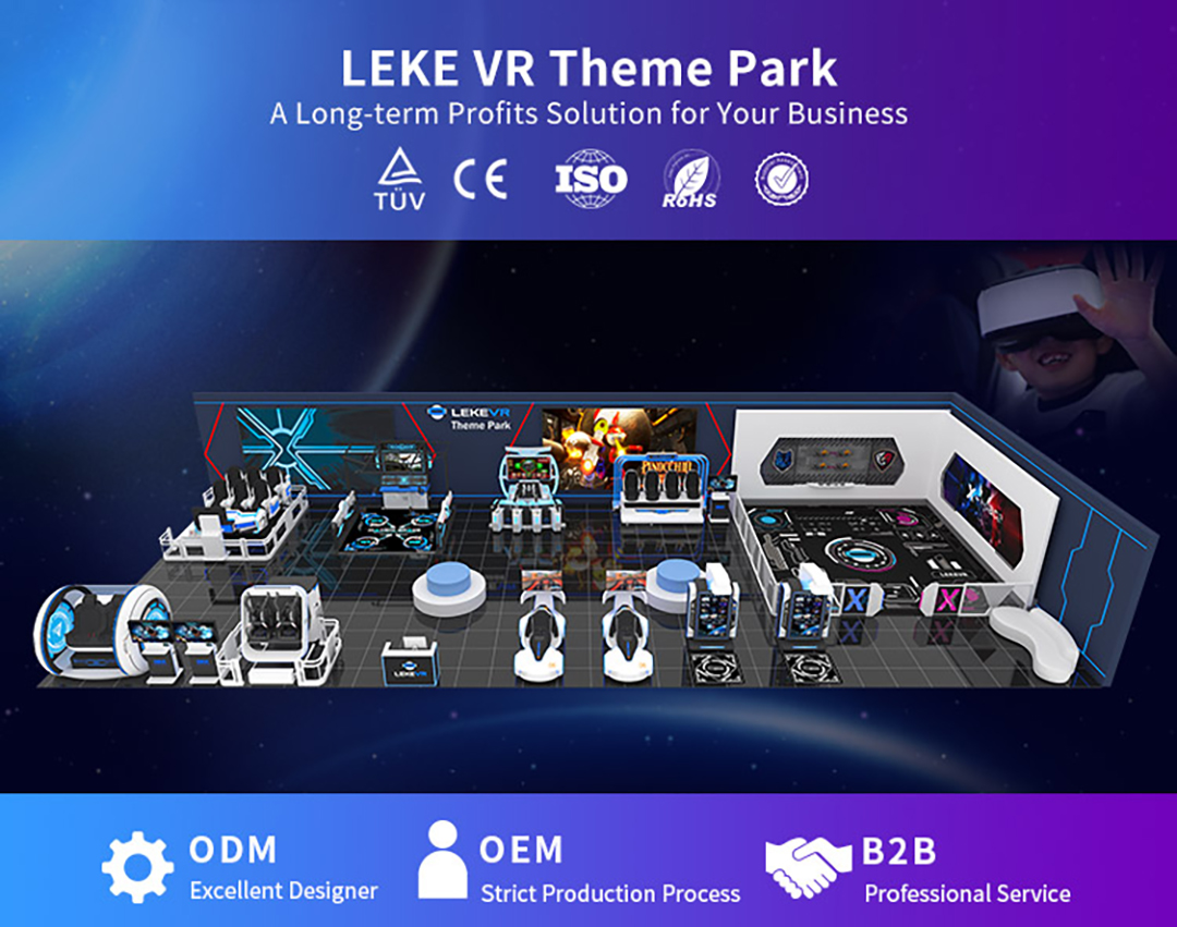 Outros produtos de parque de diversões 9D Vr Puzzle Simulator Realidade  Virtual Multiplayer Escape Room Game